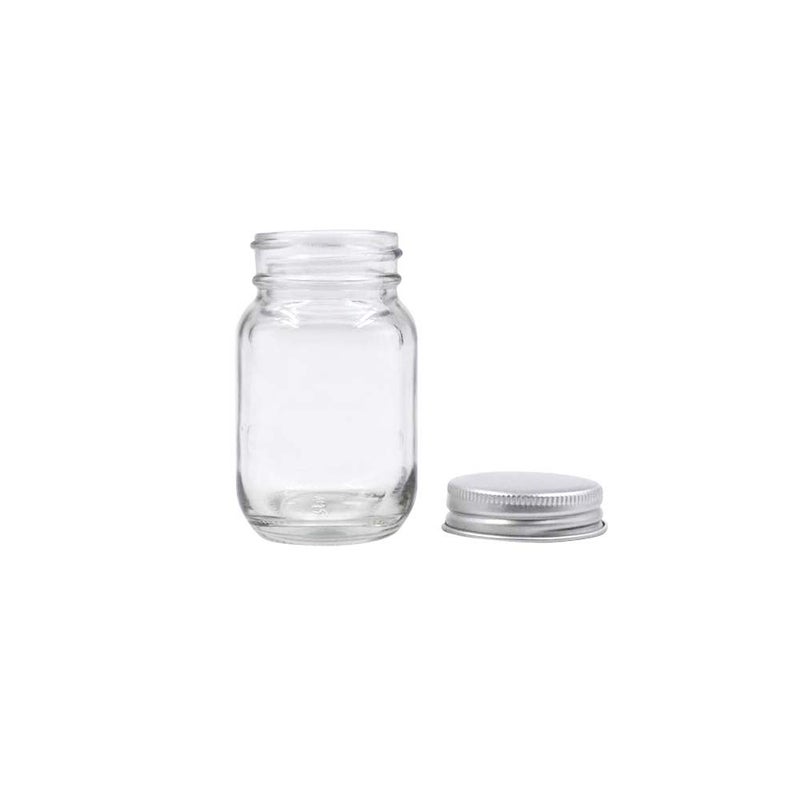 ROORUZ U Pack 2oz Mason Jar with Silver Lid for Honey Jam Spice Pack of 24 Sets - Image 2